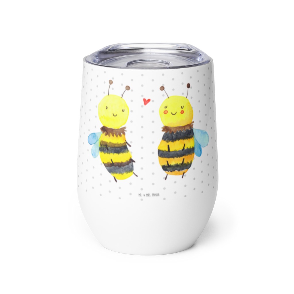 Weinbecher Biene Verliebt Weinbecher, Glühwein Becher, Heißgetränke, Trinkbecher, Weinkelch, Weingläser, hochwertiger Weinbecher, Weinbecher Reisen, Weinbecher unterwegs, Biene, Wespe, Hummel
