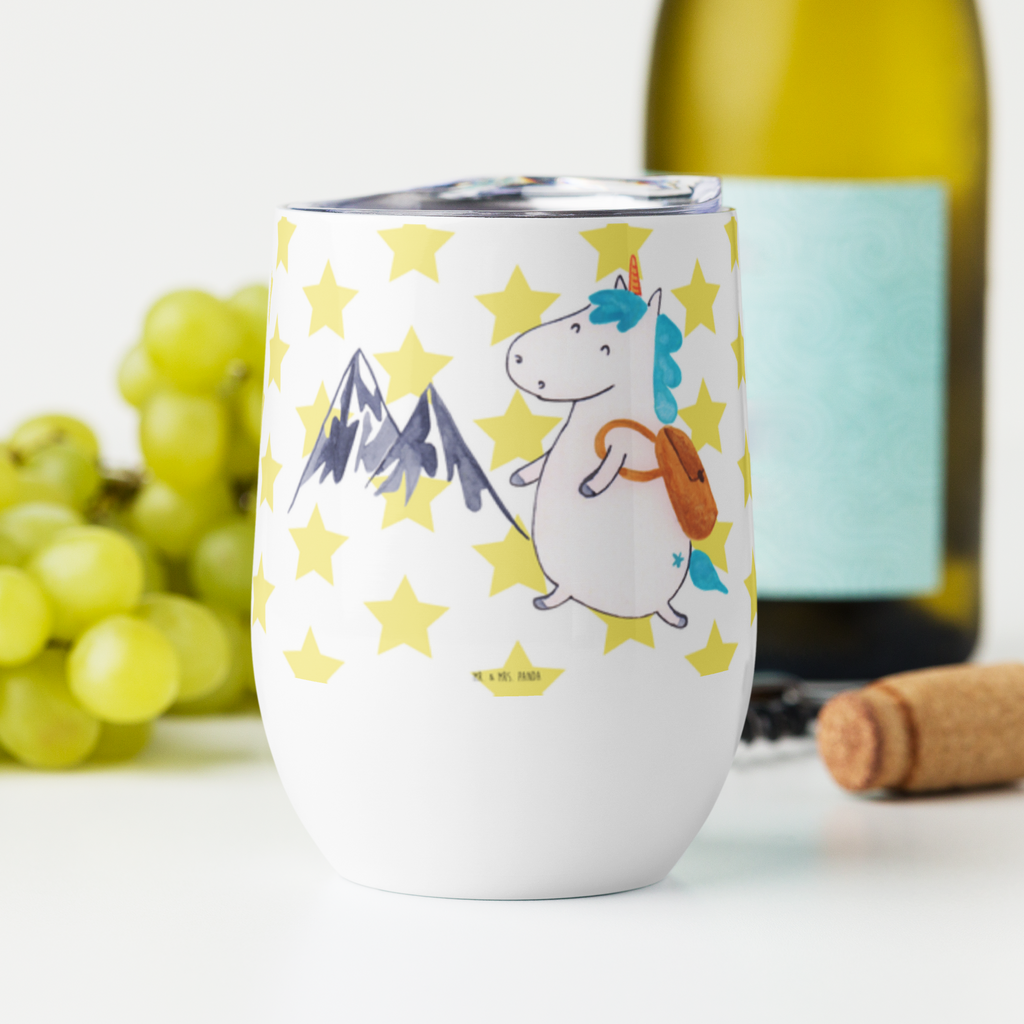Weinbecher Einhorn Bergsteiger Weinbecher, Glühwein Becher, Heißgetränke, Trinkbecher, Weinkelch, Weingläser, hochwertiger Weinbecher, Weinbecher Reisen, Weinbecher unterwegs, Einhorn, Einhörner, Einhorn Deko, Pegasus, Unicorn, Bergsteiger, Abenteuer, Berge, Abenteurer, Weltenbummler, Weltreise, Reisen, Urlaub, Entdecker