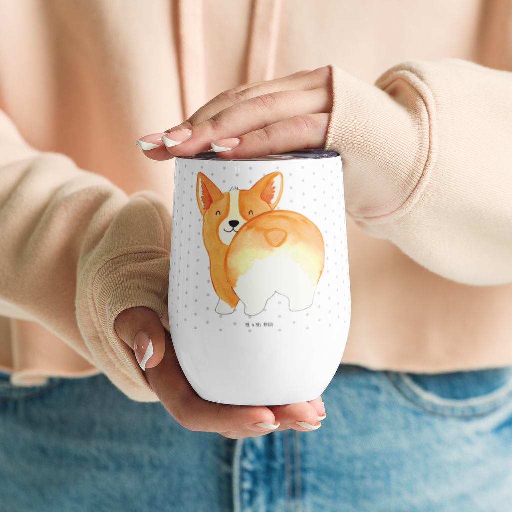 Weinbecher Corgie Po Weinbecher, Glühwein Becher, Heißgetränke, Trinkbecher, Weinkelch, Weingläser, hochwertiger Weinbecher, Weinbecher Reisen, Weinbecher unterwegs, Hund, Hundemotiv, Haustier, Hunderasse, Tierliebhaber, Hundebesitzer, Sprüche, Corgie, Hundeliebe, Motivation, Selbstliebe, Spruch