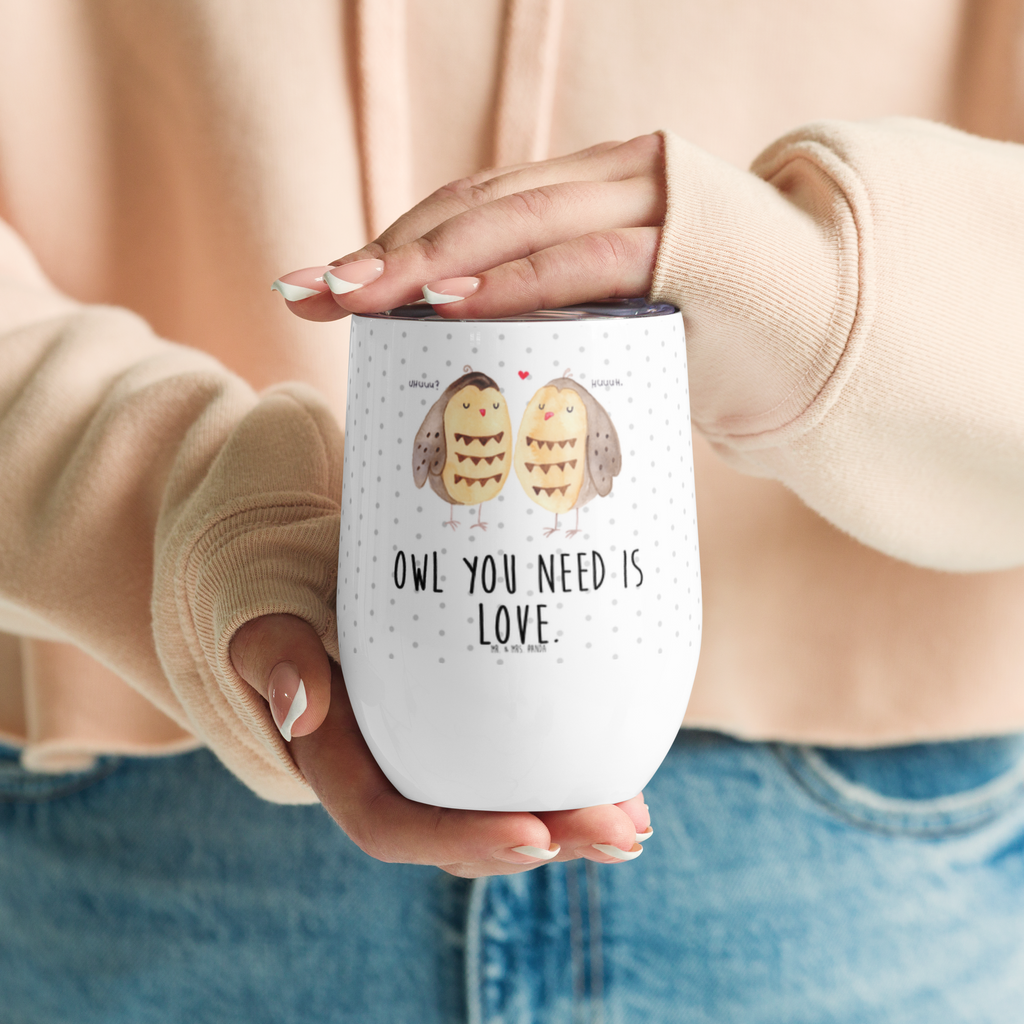 Weinbecher Eule Liebe Weinbecher, Glühwein Becher, Heißgetränke, Trinkbecher, Weinkelch, Weingläser, hochwertiger Weinbecher, Weinbecher Reisen, Weinbecher unterwegs, Eule, Eule Deko, Liebe, Hochzeit Spruch, Owl, All you need is love, Liebe Spruch, Freundin Geschenk, Freund, Wortspiel lustig
