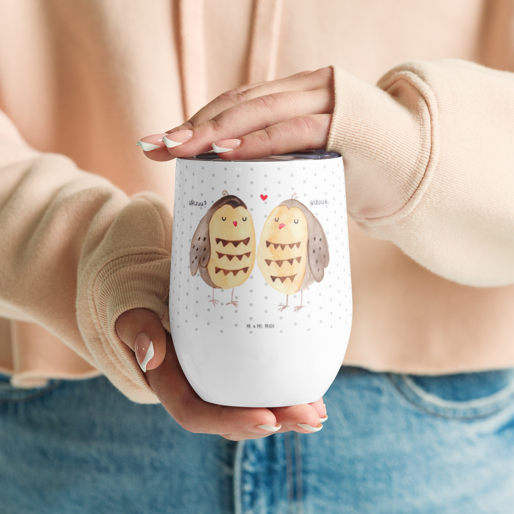 Weinbecher Eule Liebe Weinbecher, Glühwein Becher, Heißgetränke, Trinkbecher, Weinkelch, Weingläser, hochwertiger Weinbecher, Weinbecher Reisen, Weinbecher unterwegs, Eule, Eule Deko, Liebe, Hochzeit Spruch, Owl, All you need is love, Liebe Spruch, Freundin Geschenk, Freund, Wortspiel lustig