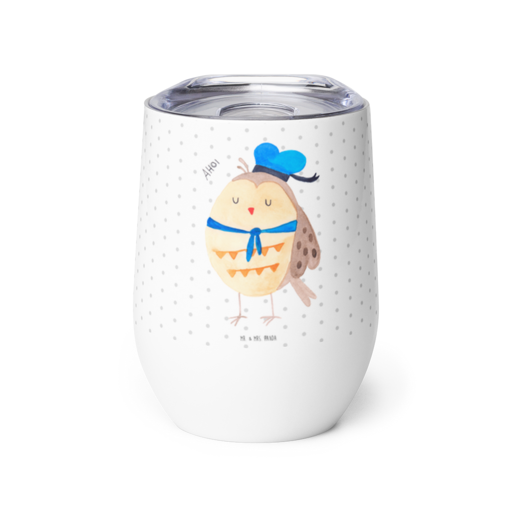 Weinbecher Eule Matrosen Weinbecher, Glühwein Becher, Heißgetränke, Trinkbecher, Weinkelch, Weingläser, hochwertiger Weinbecher, Weinbecher Reisen, Weinbecher unterwegs, Eule, Eule Spruch, Eule Deko, Owl, Wortspiel lustig, Matrose, Freundin, Ehe, Seefahrer, Heimathafen, Hochzeitstag Geschenk