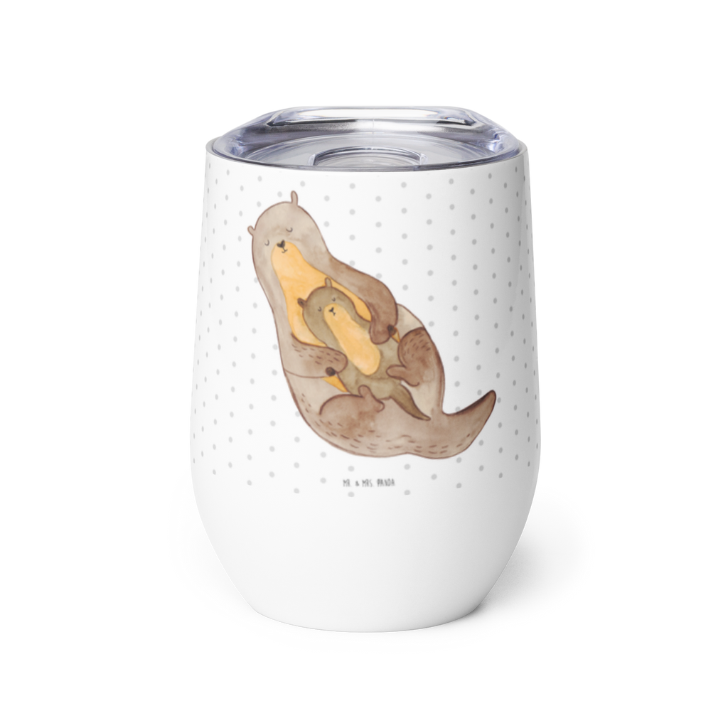 Weinbecher Otter mit Kind Weinbecher, Glühwein Becher, Heißgetränke, Trinkbecher, Weinkelch, Weingläser, hochwertiger Weinbecher, Weinbecher Reisen, Weinbecher unterwegs, Otter, Fischotter, Seeotter, Otter Seeotter See Otter