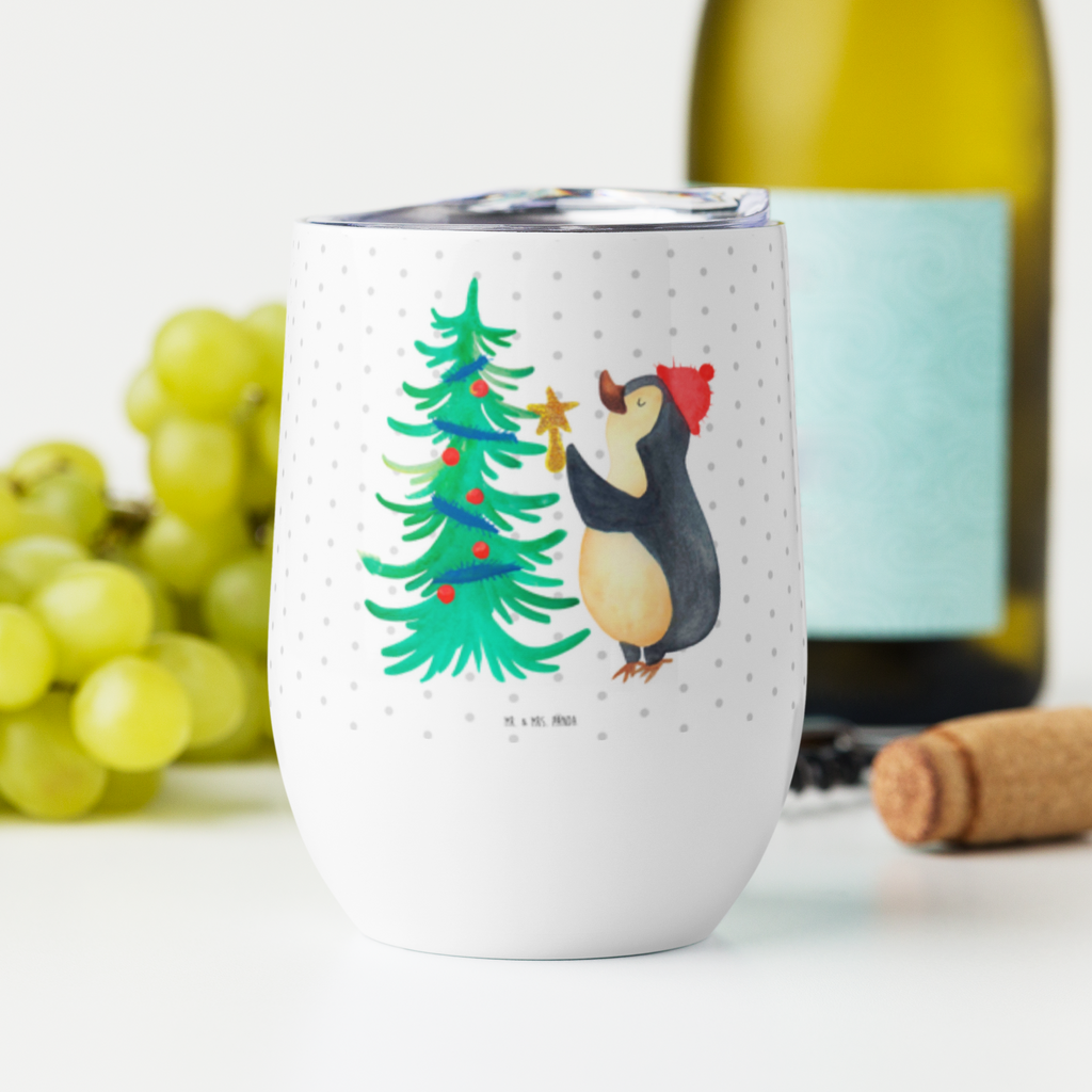 Weinbecher Pinguin Weihnachtsbaum Weinbecher, Glühwein Becher, Heißgetränke, Trinkbecher, Weinkelch, Weingläser, hochwertiger Weinbecher, Weinbecher Reisen, Weinbecher unterwegs, Winter, Weihnachten, Weihnachtsdeko, Nikolaus, Advent, Heiligabend, Wintermotiv, Pinguin