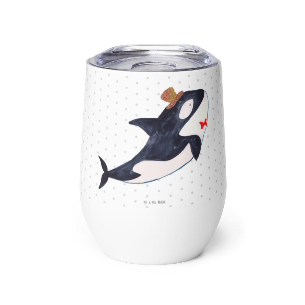 Weinbecher Orca Zylinder Weinbecher, Glühwein Becher, Heißgetränke, Trinkbecher, Weinkelch, Weingläser, hochwertiger Weinbecher, Weinbecher Reisen, Weinbecher unterwegs, Meerestiere, Meer, Urlaub, Narwal, Glitter, Konfetti, Glitzer, Geburtstag, Feier, Fete, Fest, Glückwunsch, Orca