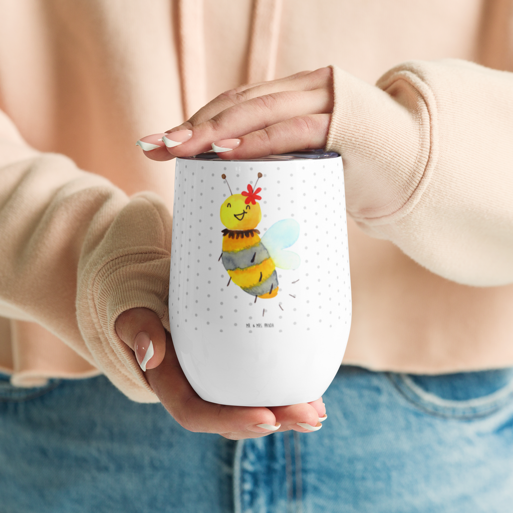 Weinbecher Biene Blume Weinbecher, Glühwein Becher, Heißgetränke, Trinkbecher, Weinkelch, Weingläser, hochwertiger Weinbecher, Weinbecher Reisen, Weinbecher unterwegs, Biene, Wespe, Hummel