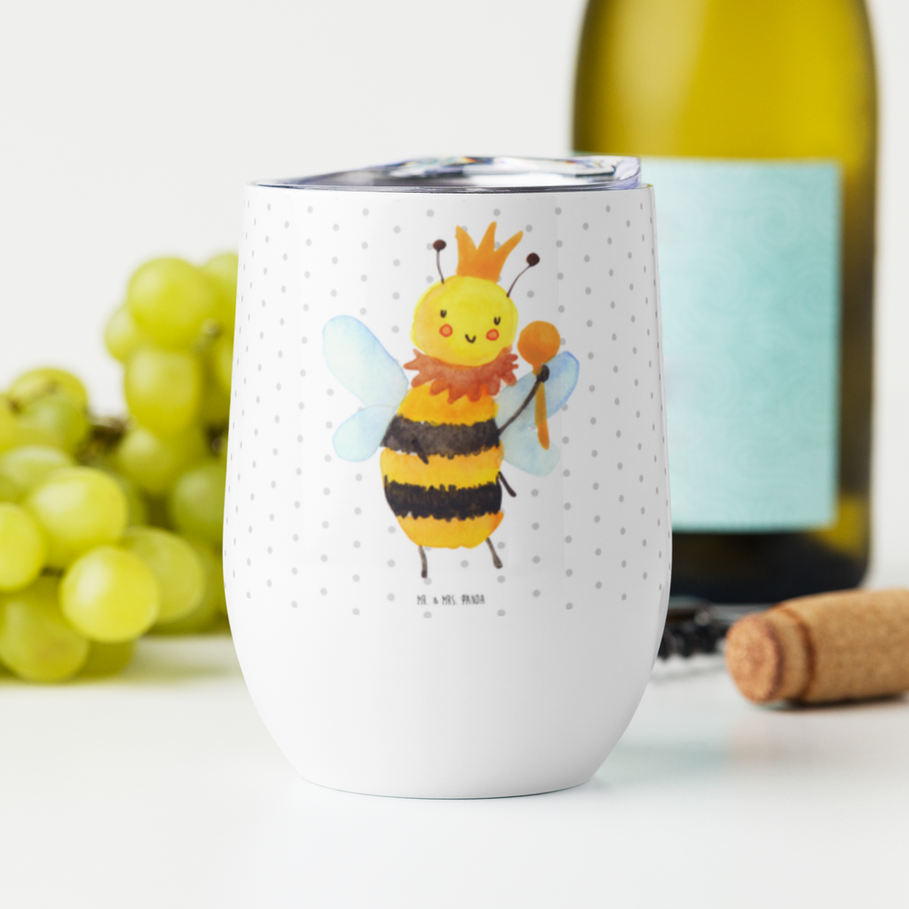 Weinbecher Biene König Weinbecher, Glühwein Becher, Heißgetränke, Trinkbecher, Weinkelch, Weingläser, hochwertiger Weinbecher, Weinbecher Reisen, Weinbecher unterwegs, Biene, Wespe, Hummel