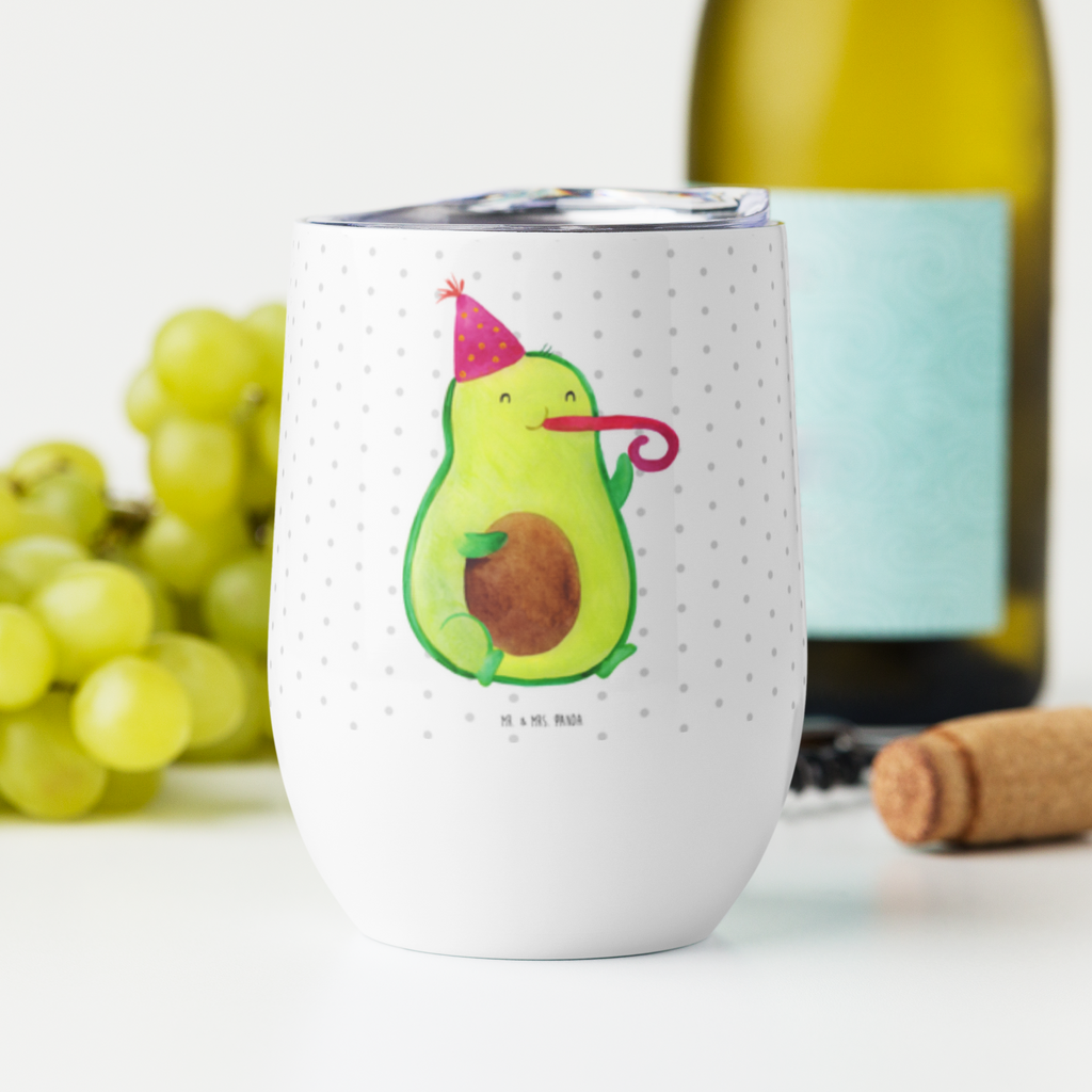 Weinbecher Avocado Partyhupe Weinbecher, Glühwein Becher, Heißgetränke, Trinkbecher, Weinkelch, Weingläser, hochwertiger Weinbecher, Weinbecher Reisen, Weinbecher unterwegs, Avocado, Veggie, Vegan, Gesund, Party, Feierlichkeit, Feier, Fete, Geburtstag, Gute Laune, Tröte