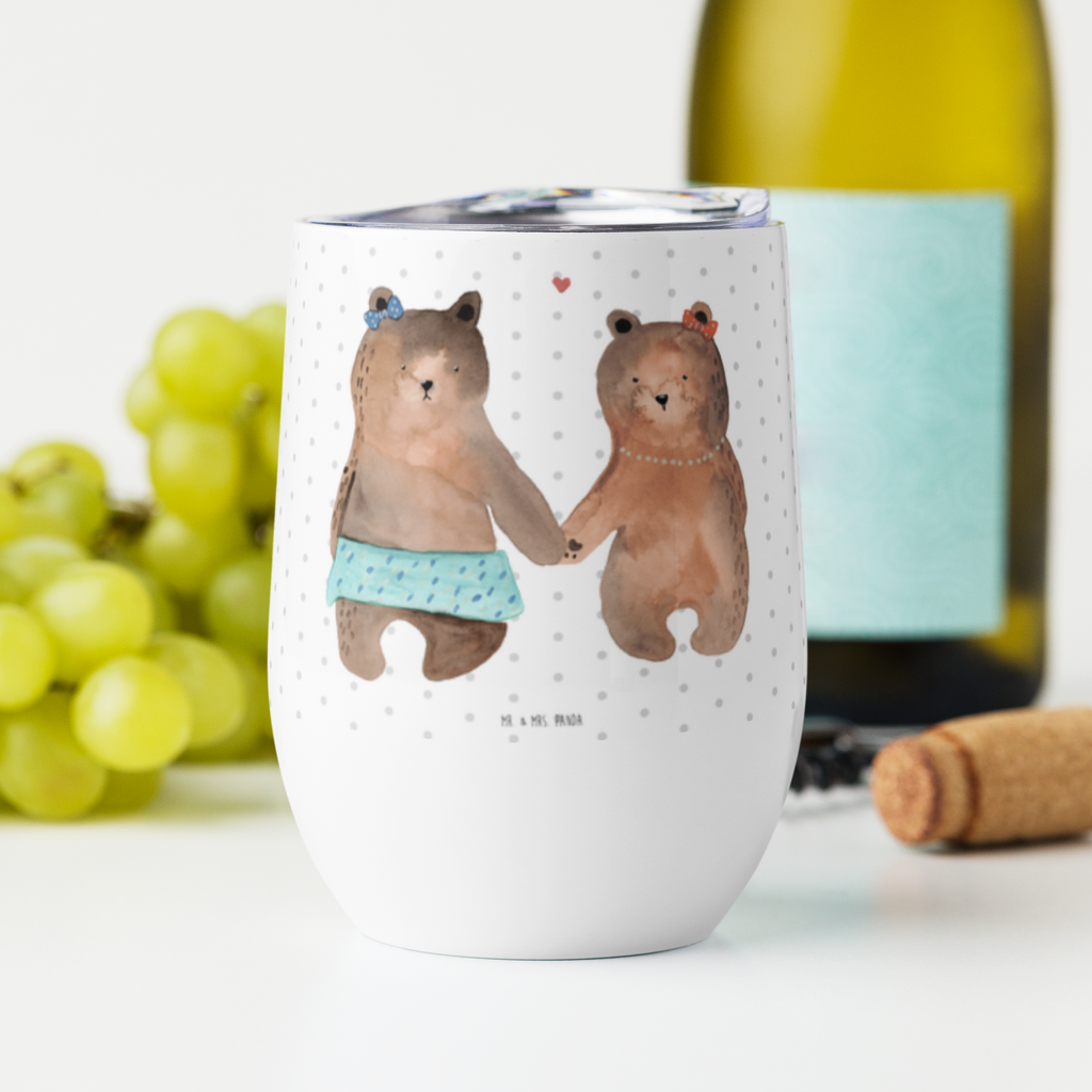 Weinbecher Bär Freundin Weinbecher, Glühwein Becher, Heißgetränke, Trinkbecher, Weinkelch, Weingläser, hochwertiger Weinbecher, Weinbecher Reisen, Weinbecher unterwegs, Bär, Teddy, Teddybär, Bär Freundin Beste Freund Liebe Liebesbeweis Verliebt Kumpel Kumpeliene