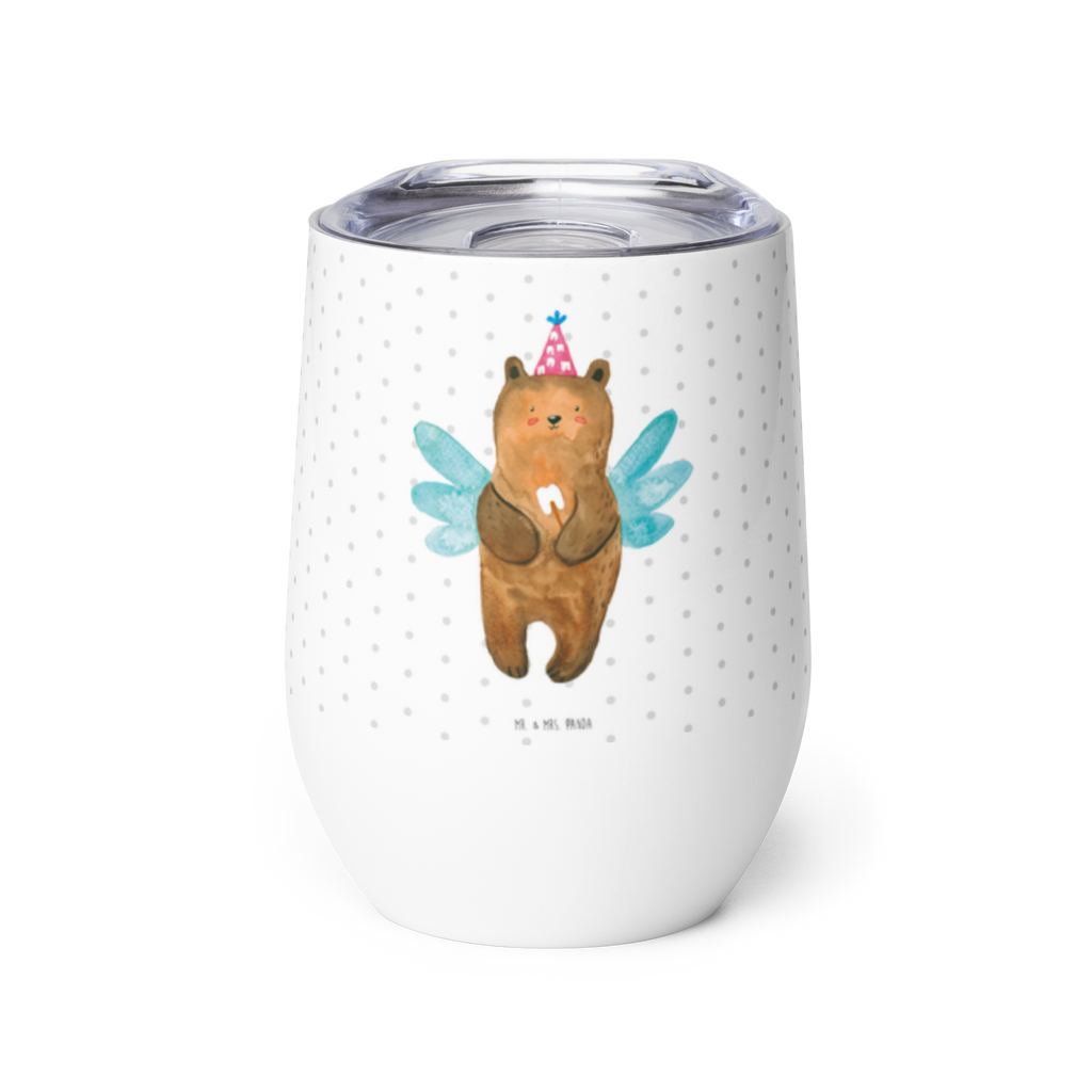 Weinbecher Zahnfee Bär Weinbecher, Glühwein Becher, Heißgetränke, Trinkbecher, Weinkelch, Weingläser, hochwertiger Weinbecher, Weinbecher Reisen, Weinbecher unterwegs, Bär, Teddy, Teddybär, Zahnfee, Fee, Milchzahn, Erster Zahn