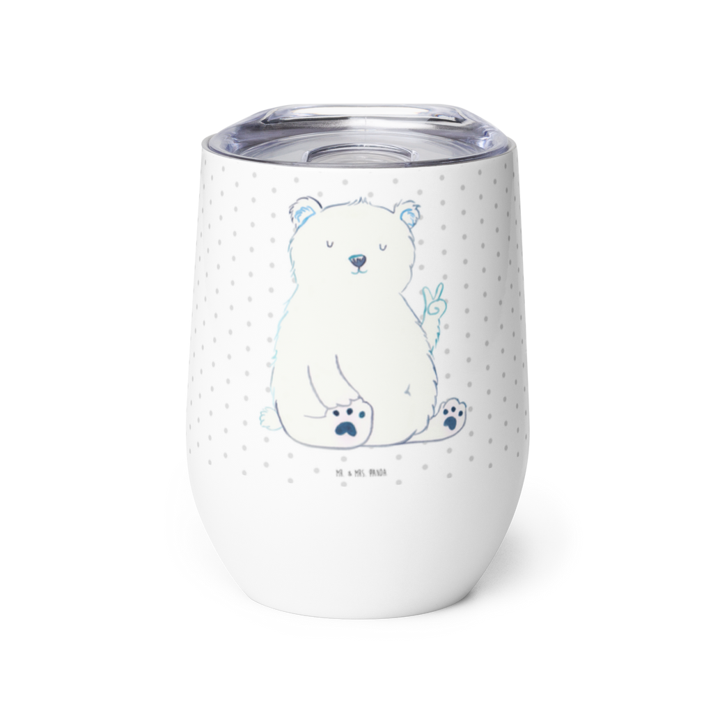 Weinbecher Eisbär Faul Weinbecher, Glühwein Becher, Heißgetränke, Trinkbecher, Weinkelch, Weingläser, hochwertiger Weinbecher, Weinbecher Reisen, Weinbecher unterwegs, Bär, Teddy, Teddybär, Eisbär, Nordpol, Faul, Entspannen, Relaxen, Büro, Arbeit, Bürojob, Arbeitsplatz, Homeoffice