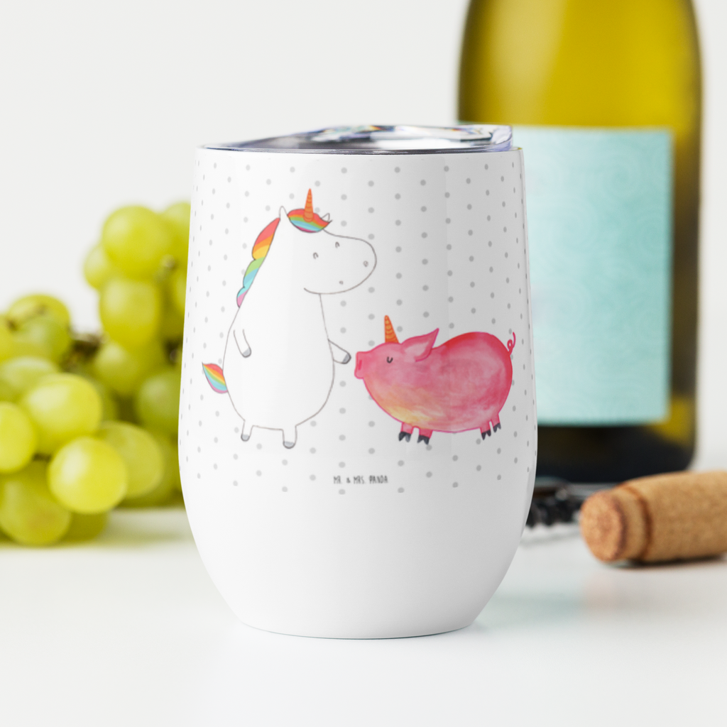 Weinbecher Einhorn + Schweinhorn Weinbecher, Glühwein Becher, Heißgetränke, Trinkbecher, Weinkelch, Weingläser, hochwertiger Weinbecher, Weinbecher Reisen, Weinbecher unterwegs, Einhorn, Einhörner, Einhorn Deko, Pegasus, Unicorn, Freundschaft, Schweinhorn, Schwein, Freundin, Schweinchen
