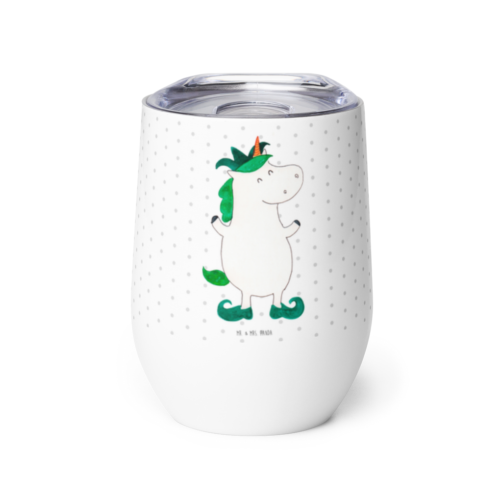 Weinbecher Einhorn Joker Weinbecher, Glühwein Becher, Heißgetränke, Trinkbecher, Weinkelch, Weingläser, hochwertiger Weinbecher, Weinbecher Reisen, Weinbecher unterwegs, Einhorn, Einhörner, Einhorn Deko, Pegasus, Unicorn, Hofnarr, Kasper, Gaukler, Mittelalter