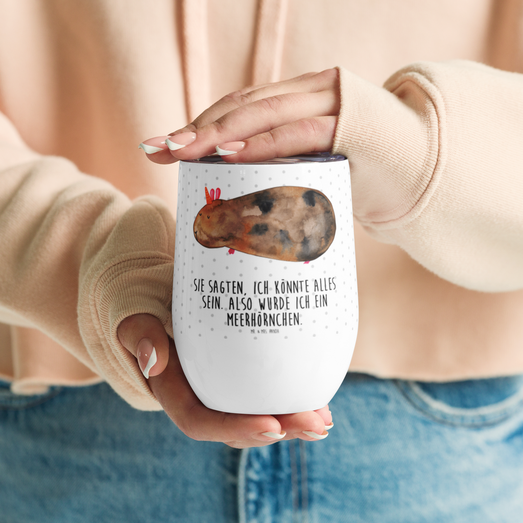 Weinbecher Meerhörnchen Weinbecher, Glühwein Becher, Heißgetränke, Trinkbecher, Weinkelch, Weingläser, hochwertiger Weinbecher, Weinbecher Reisen, Weinbecher unterwegs, Einhorn, Einhörner, Einhorn Deko, Pegasus, Unicorn, Meerhörnchen, Meericorn, Meerschwein, Meerschweinchen