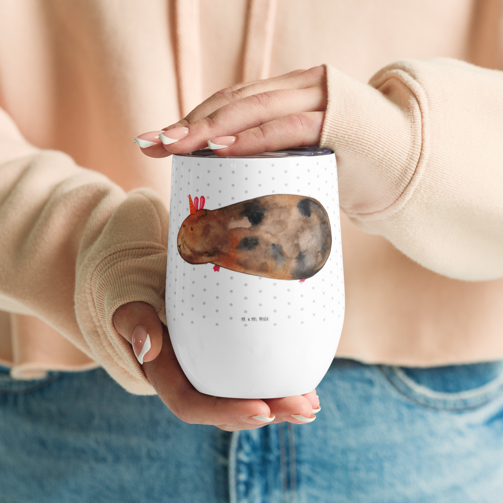 Weinbecher Meerhörnchen Weinbecher, Glühwein Becher, Heißgetränke, Trinkbecher, Weinkelch, Weingläser, hochwertiger Weinbecher, Weinbecher Reisen, Weinbecher unterwegs, Einhorn, Einhörner, Einhorn Deko, Pegasus, Unicorn, Meerhörnchen, Meericorn, Meerschwein, Meerschweinchen