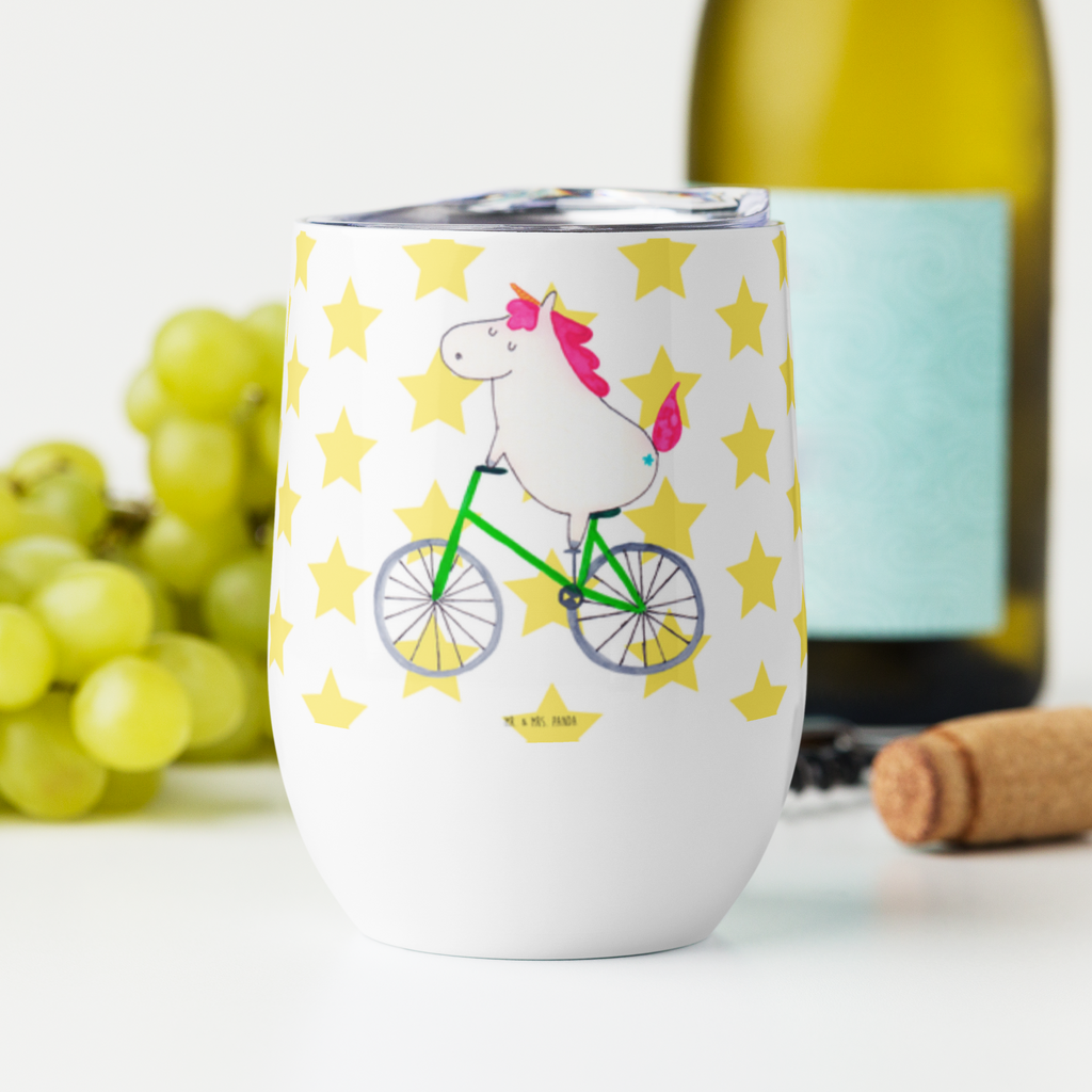 Weinbecher Einhorn Radfahrer Weinbecher, Glühwein Becher, Heißgetränke, Trinkbecher, Weinkelch, Weingläser, hochwertiger Weinbecher, Weinbecher Reisen, Weinbecher unterwegs, Einhorn, Einhörner, Einhorn Deko, Pegasus, Unicorn, Radfahren, Radfahrer, Rad, Bike, Feenstaub, Konfetti, Luxusproblem, Kummer, Liebeskummer
