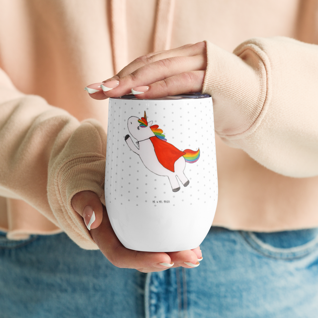 Weinbecher Einhorn Super Weinbecher, Glühwein Becher, Heißgetränke, Trinkbecher, Weinkelch, Weingläser, hochwertiger Weinbecher, Weinbecher Reisen, Weinbecher unterwegs, Einhorn, Einhörner, Einhorn Deko, Pegasus, Unicorn, Traummann, Superheld, Held, Freundin, Geschenk, Girl, Mädchen