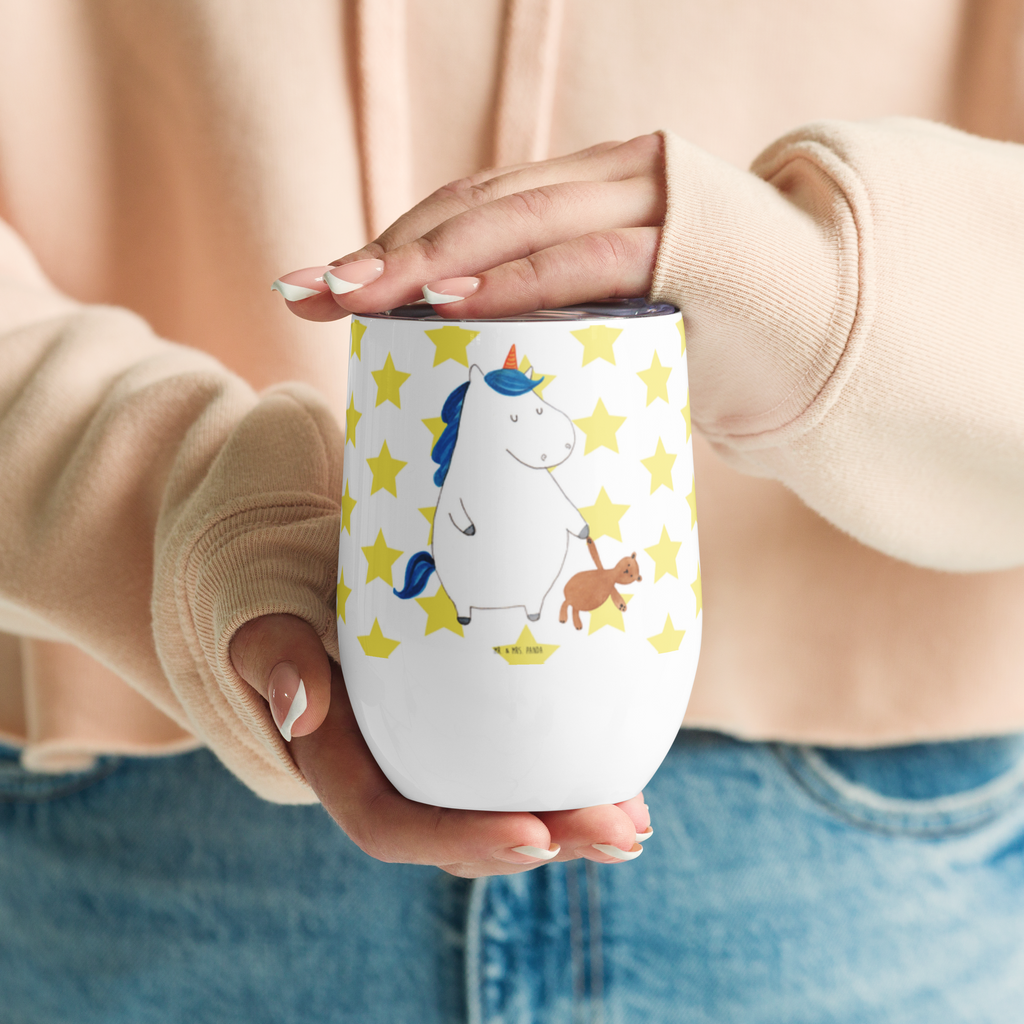 Weinbecher Einhorn Teddy Weinbecher, Glühwein Becher, Heißgetränke, Trinkbecher, Weinkelch, Weingläser, hochwertiger Weinbecher, Weinbecher Reisen, Weinbecher unterwegs, Einhorn, Einhörner, Einhorn Deko, Pegasus, Unicorn, schlafen, gute Nacht, Single, Bett, Träumen, Freundin, Singleleben