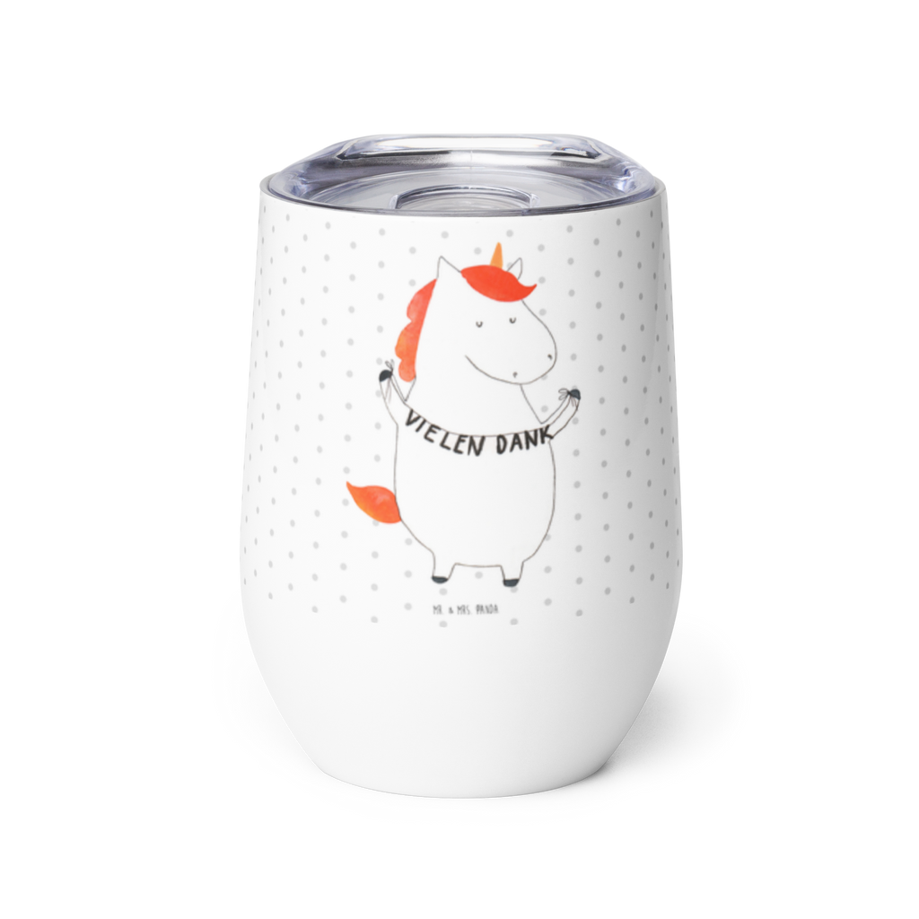 Weinbecher Einhorn Vielen Dank Weinbecher, Glühwein Becher, Heißgetränke, Trinkbecher, Weinkelch, Weingläser, hochwertiger Weinbecher, Weinbecher Reisen, Weinbecher unterwegs, Einhorn, Einhörner, Einhorn Deko, Pegasus, Unicorn, Danke, vielen Dank, Dankeschön, Danksagung