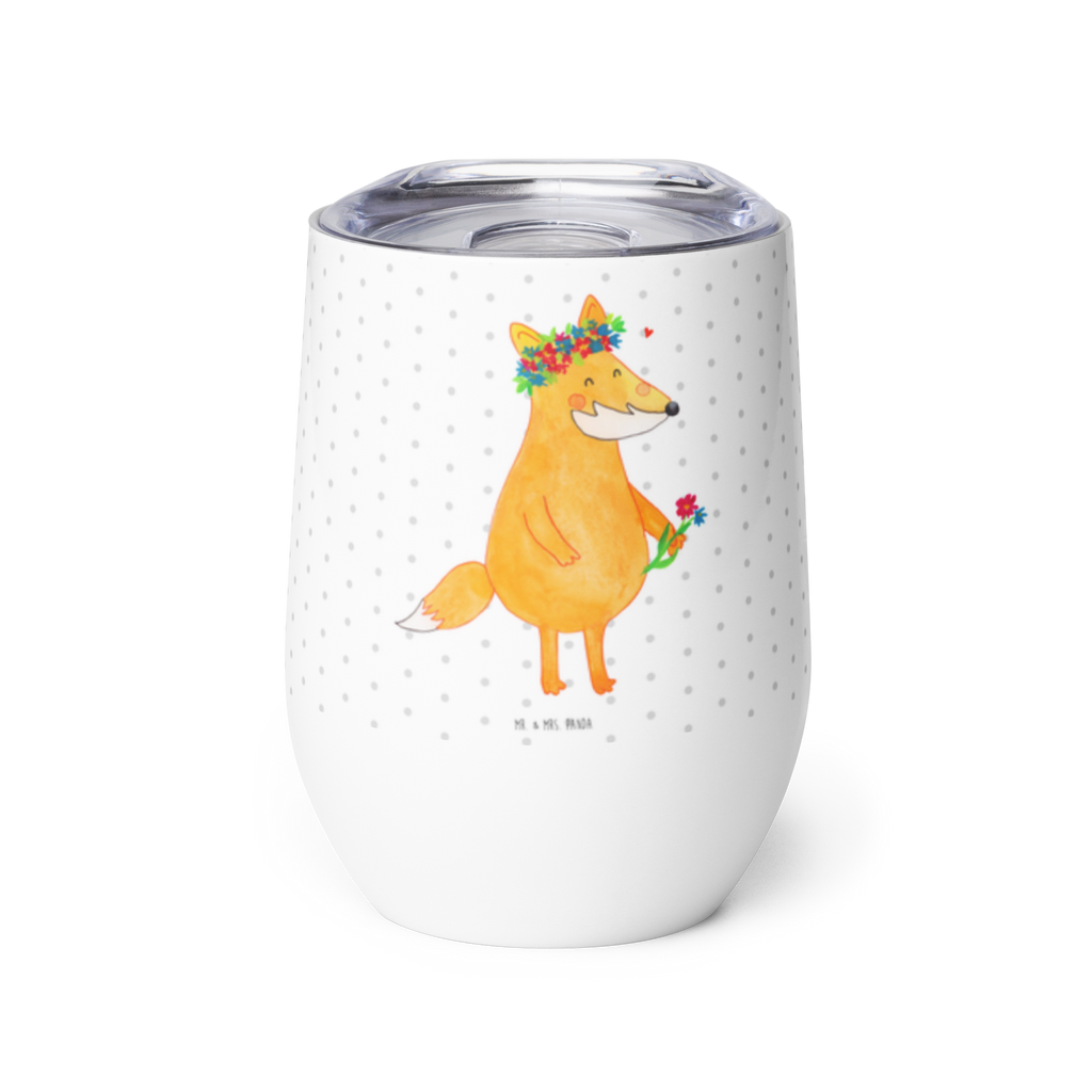 Weinbecher Fuchs Blumenliebe Weinbecher, Glühwein Becher, Heißgetränke, Trinkbecher, Weinkelch, Weingläser, hochwertiger Weinbecher, Weinbecher Reisen, Weinbecher unterwegs, Fuchs, Füchse, Fox, Liebe, Freundin, Fuchsmädchen, Blumenmädchen, Freundinnen, Liebesbeweis, Blume, Blumen, Motivation, Freude, ich, mich, Selbstliebe