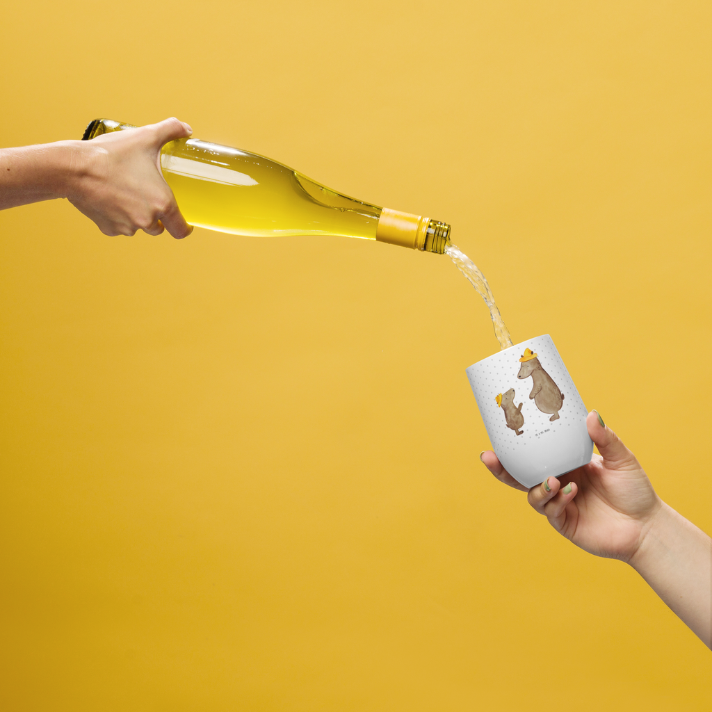 Weinbecher Bären mit Hut Weinbecher, Glühwein Becher, Heißgetränke, Trinkbecher, Weinkelch, Weingläser, hochwertiger Weinbecher, Weinbecher Reisen, Weinbecher unterwegs, Familie, Vatertag, Muttertag, Bruder, Schwester, Mama, Papa, Oma, Opa, Bär, Bären, Vater, Papi, Paps, Dad, Daddy, Lieblingsmensch, Sohn, Söhne, Kind, Kinder, Vater-Sohn, Family, Vorbild
