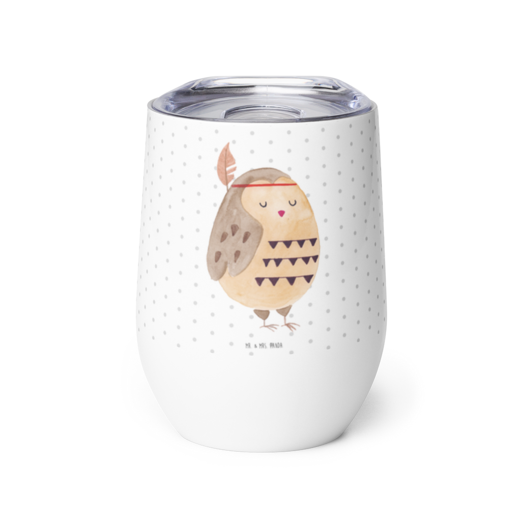 Weinbecher Eule Federschmuck Weinbecher, Glühwein Becher, Heißgetränke, Trinkbecher, Weinkelch, Weingläser, hochwertiger Weinbecher, Weinbecher Reisen, Weinbecher unterwegs, Eule, Eule Deko, Owl, Das Leben ist ein Abenteuer, Reisespruch, Federschmuck, Dekoration