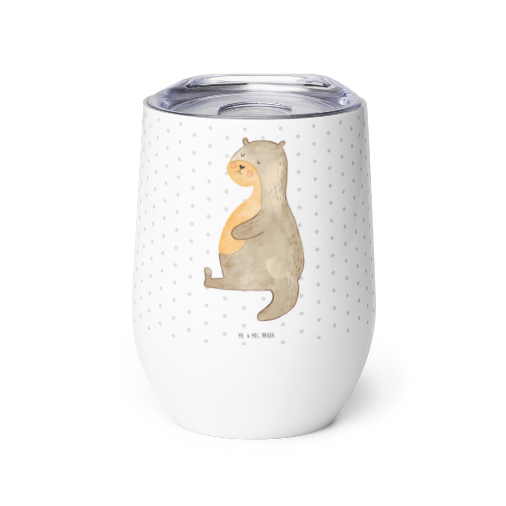 Weinbecher Otter Bauch Weinbecher, Glühwein Becher, Heißgetränke, Trinkbecher, Weinkelch, Weingläser, hochwertiger Weinbecher, Weinbecher Reisen, Weinbecher unterwegs, Otter, Fischotter, Seeotter, Otter Seeotter See Otter