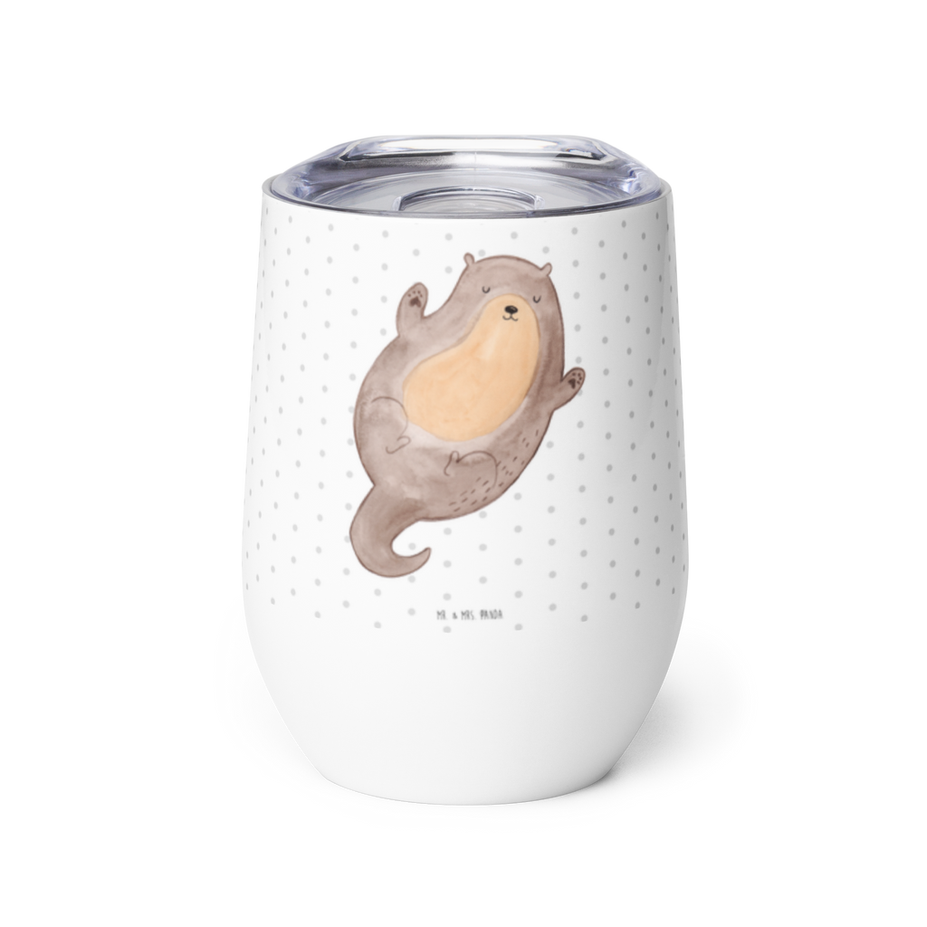 Weinbecher Otter Umarmen Weinbecher, Glühwein Becher, Heißgetränke, Trinkbecher, Weinkelch, Weingläser, hochwertiger Weinbecher, Weinbecher Reisen, Weinbecher unterwegs, Otter, Fischotter, Seeotter, Otter Seeotter See Otter