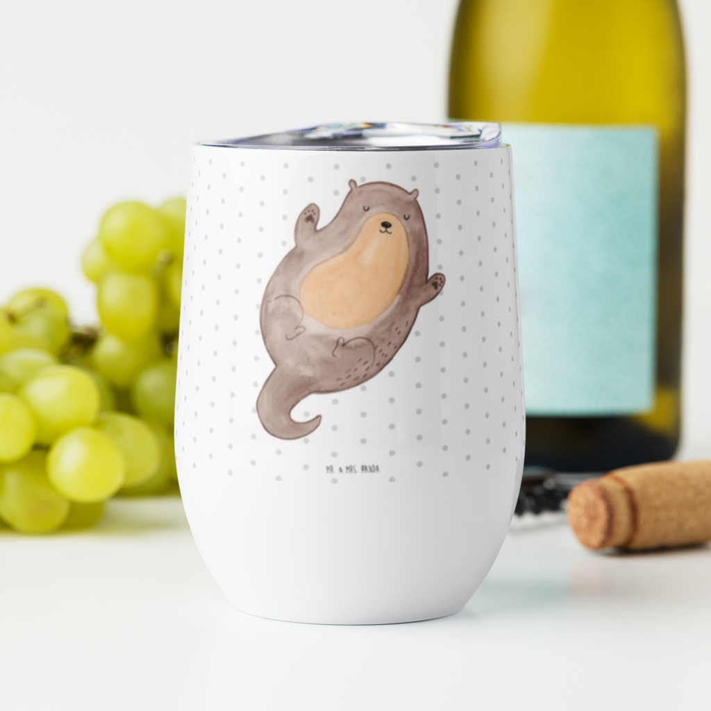Weinbecher Otter Umarmen Weinbecher, Glühwein Becher, Heißgetränke, Trinkbecher, Weinkelch, Weingläser, hochwertiger Weinbecher, Weinbecher Reisen, Weinbecher unterwegs, Otter, Fischotter, Seeotter, Otter Seeotter See Otter