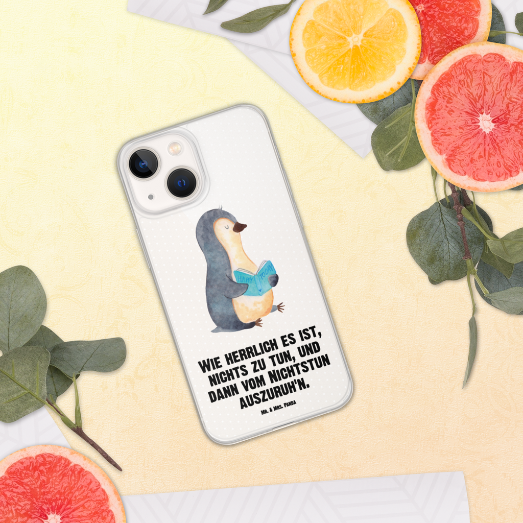 Handyhülle Pinguin Buch Handyhülle, Handycover, Transparente Handyhülle, Flexible Handyhülle, Handyschutz, Transparent, Durchsichtig, Schutzhülle für Handy, Stilvolle Handyhülle, Robuste Handyhülle, Schutz vor Kratzern, Schützende Handyhülle, Pinguin, Pinguine, Buch, Lesen, Bücherwurm, Nichtstun, Faulenzen, Ferien, Urlaub, Freizeit