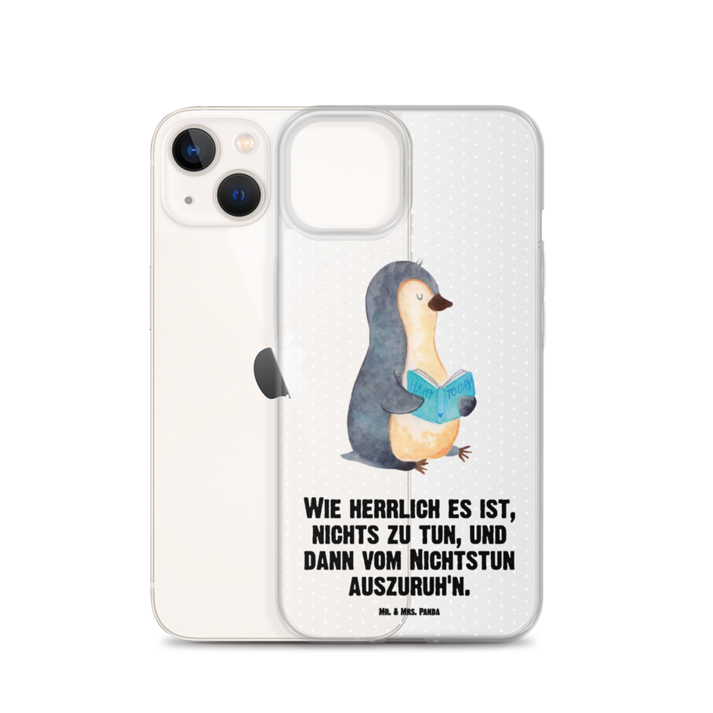 Handyhülle Pinguin Buch Handyhülle, Handycover, Transparente Handyhülle, Flexible Handyhülle, Handyschutz, Transparent, Durchsichtig, Schutzhülle für Handy, Stilvolle Handyhülle, Robuste Handyhülle, Schutz vor Kratzern, Schützende Handyhülle, Pinguin, Pinguine, Buch, Lesen, Bücherwurm, Nichtstun, Faulenzen, Ferien, Urlaub, Freizeit