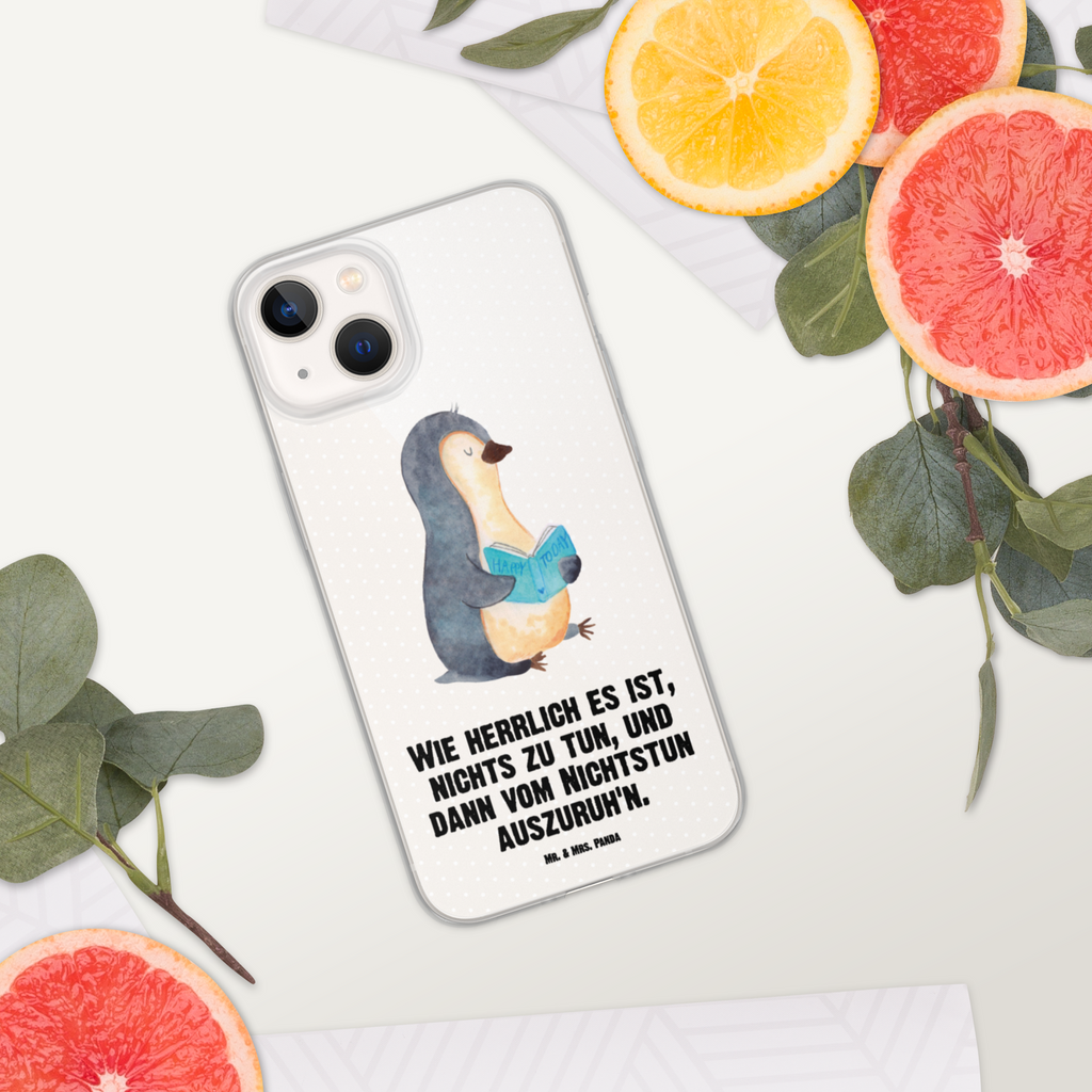 Handyhülle Pinguin Buch Handyhülle, Handycover, Transparente Handyhülle, Flexible Handyhülle, Handyschutz, Transparent, Durchsichtig, Schutzhülle für Handy, Stilvolle Handyhülle, Robuste Handyhülle, Schutz vor Kratzern, Schützende Handyhülle, Pinguin, Pinguine, Buch, Lesen, Bücherwurm, Nichtstun, Faulenzen, Ferien, Urlaub, Freizeit