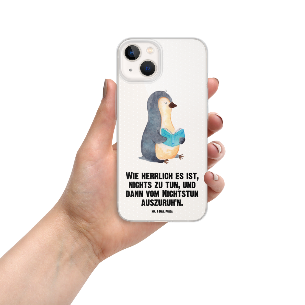 Handyhülle Pinguin Buch Handyhülle, Handycover, Transparente Handyhülle, Flexible Handyhülle, Handyschutz, Transparent, Durchsichtig, Schutzhülle für Handy, Stilvolle Handyhülle, Robuste Handyhülle, Schutz vor Kratzern, Schützende Handyhülle, Pinguin, Pinguine, Buch, Lesen, Bücherwurm, Nichtstun, Faulenzen, Ferien, Urlaub, Freizeit