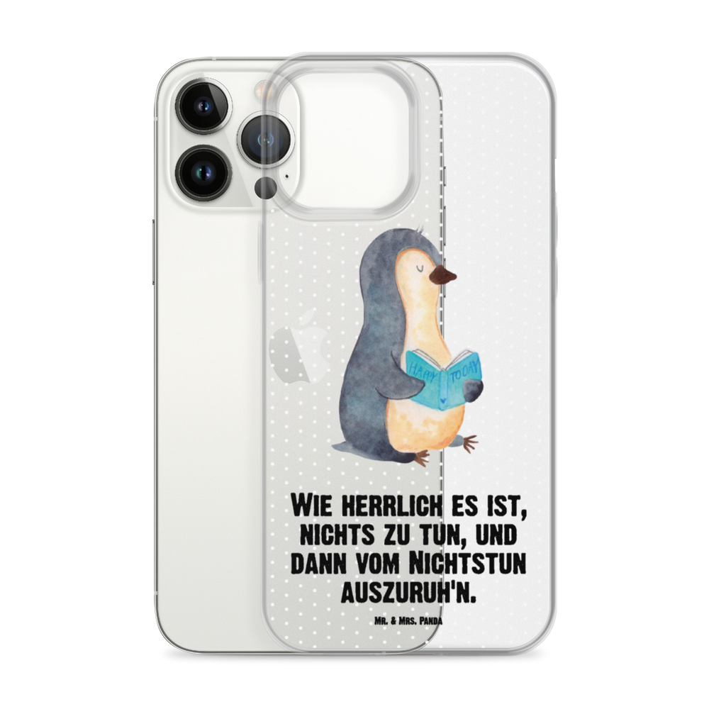 Handyhülle Pinguin Buch Handyhülle, Handycover, Transparente Handyhülle, Flexible Handyhülle, Handyschutz, Transparent, Durchsichtig, Schutzhülle für Handy, Stilvolle Handyhülle, Robuste Handyhülle, Schutz vor Kratzern, Schützende Handyhülle, Pinguin, Pinguine, Buch, Lesen, Bücherwurm, Nichtstun, Faulenzen, Ferien, Urlaub, Freizeit