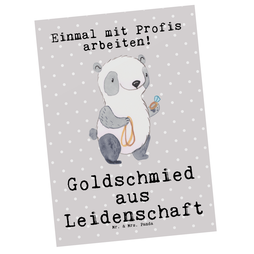 Postkarte Goldschmied aus Leidenschaft Geschenkkarte, Grußkarte, Karte, Einladung, Ansichtskarte, Geburtstagskarte, Einladungskarte, Dankeskarte, Beruf, Ausbildung, Jubiläum, Abschied, Rente, Kollege, Kollegin, Geschenk, Schenken, Arbeitskollege, Mitarbeiter, Firma, Danke, Dankeschön, Juwelier, Goldschmied, Schmied, Schmuckwarenhändler, Schmuckgeschäft, Eröffnung
