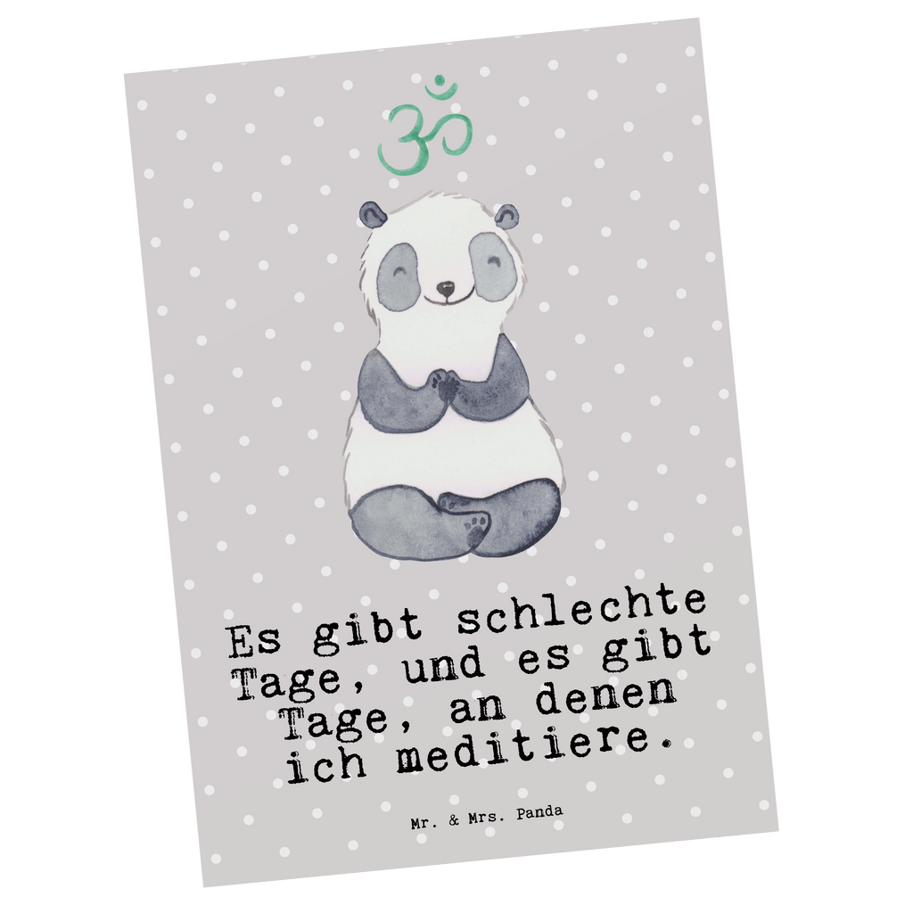 Postkarte Panda Meditieren Tage Geschenkkarte, Grußkarte, Karte, Einladung, Ansichtskarte, Geburtstagskarte, Einladungskarte, Dankeskarte, Geschenk, Sport, Sportart, Hobby, Schenken, Danke, Dankeschön, Auszeichnung, Gewinn, Sportler, Meditieren, Meditation, Meditationskurs