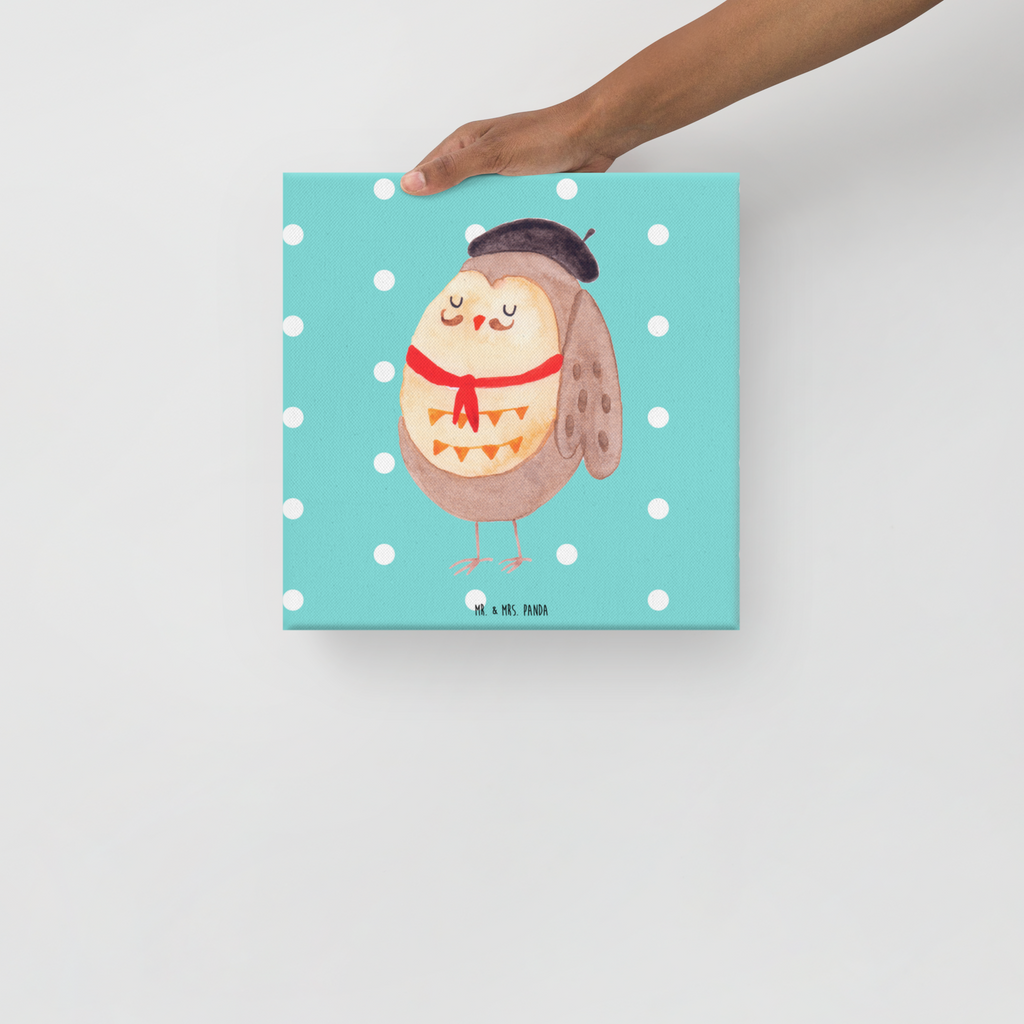 Leinwand Bild Eule Französisch Leinwand, Bild, Kunstdruck, Wanddeko, Dekoration, Eule, Eulen, Eule Deko, Owl, hibou, La vie est belle, das Leben ist schön, Spruch schön, Spruch Französisch, Frankreich