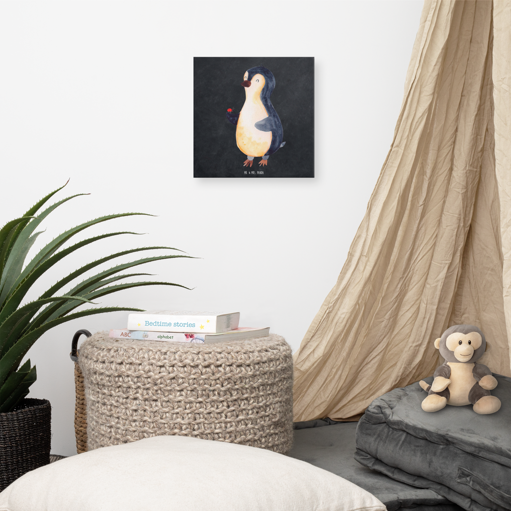 Leinwand Bild Pinguin Marienkäfer Leinwand, Bild, Kunstdruck, Wanddeko, Dekoration, Pinguin, Pinguine, Marienkäfer, Liebe, Wunder, Glück, Freude, Lebensfreude