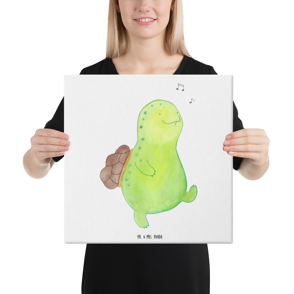 Leinwand Bild Schildkröte pfeift Leinwand, Bild, Kunstdruck, Wanddeko, Dekoration, Schildkröte, Schildi, Schildkröten, fröhlich, Glück, Motivation, Lebensfreude, Depression, Trennung, Neuanfang