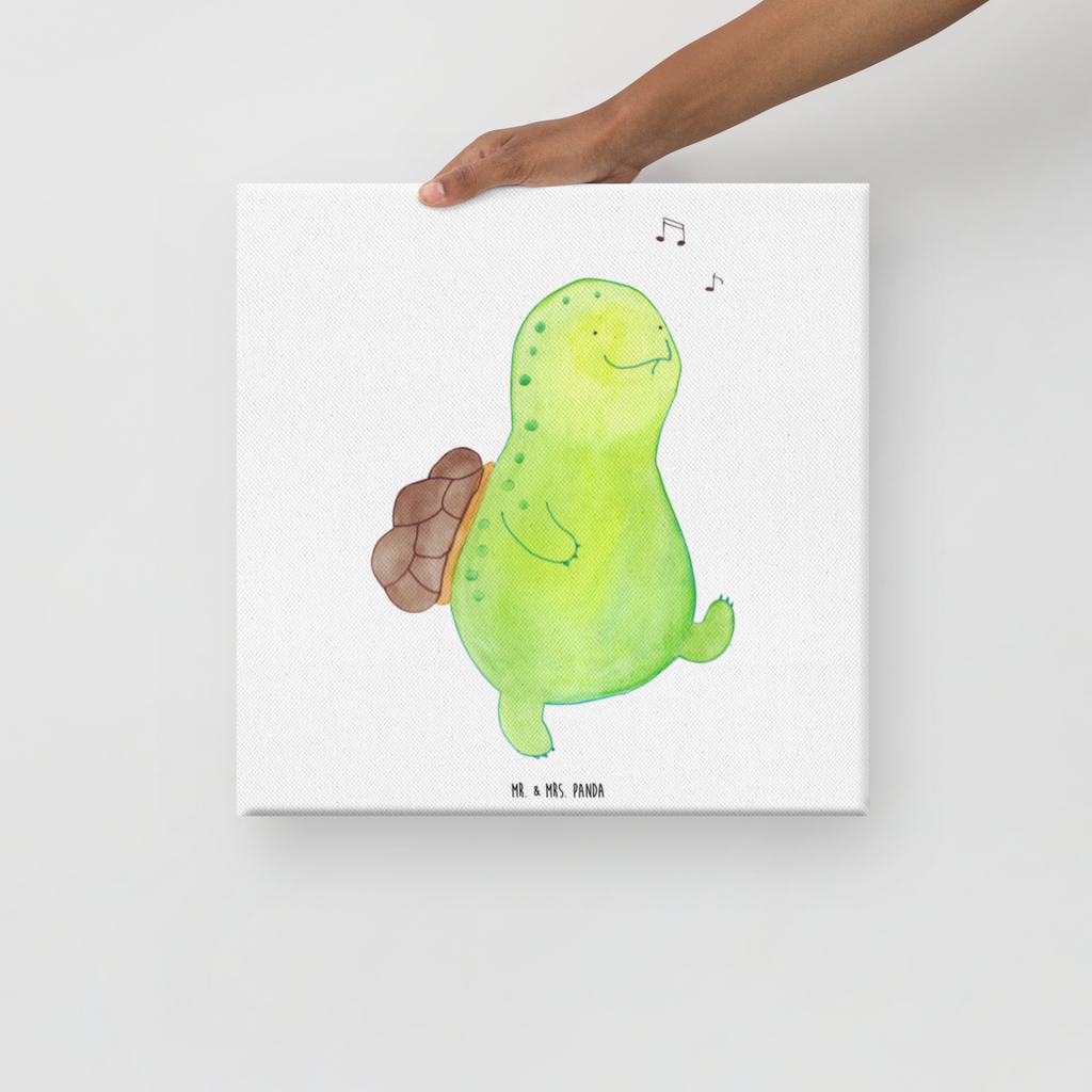 Leinwand Bild Schildkröte pfeift Leinwand, Bild, Kunstdruck, Wanddeko, Dekoration, Schildkröte, Schildi, Schildkröten, fröhlich, Glück, Motivation, Lebensfreude, Depression, Trennung, Neuanfang