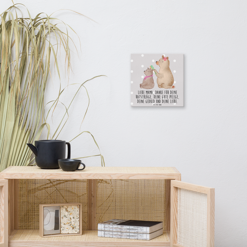 Leinwand Bild Bär mit Kind Leinwand, Bild, Kunstdruck, Wanddeko, Dekoration, Familie, Vatertag, Muttertag, Bruder, Schwester, Mama, Papa, Oma, Opa, Geschenk, Mutti, Mutter