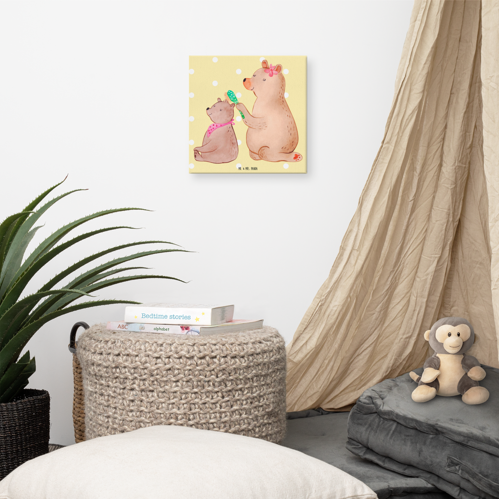 Leinwand Bild Bär mit Kind Leinwand, Bild, Kunstdruck, Wanddeko, Dekoration, Familie, Vatertag, Muttertag, Bruder, Schwester, Mama, Papa, Oma, Opa, Geschenk, Mutti, Mutter