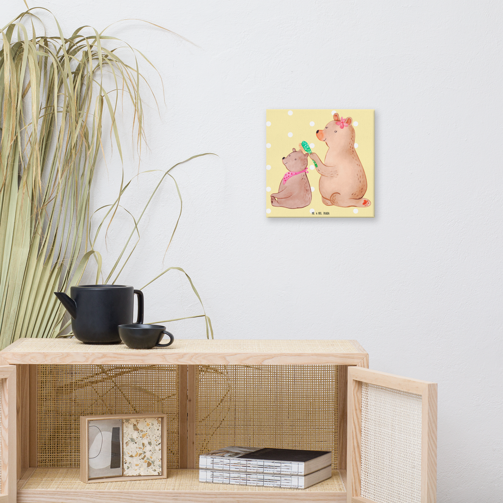 Leinwand Bild Bär mit Kind Leinwand, Bild, Kunstdruck, Wanddeko, Dekoration, Familie, Vatertag, Muttertag, Bruder, Schwester, Mama, Papa, Oma, Opa, Geschenk, Mutti, Mutter