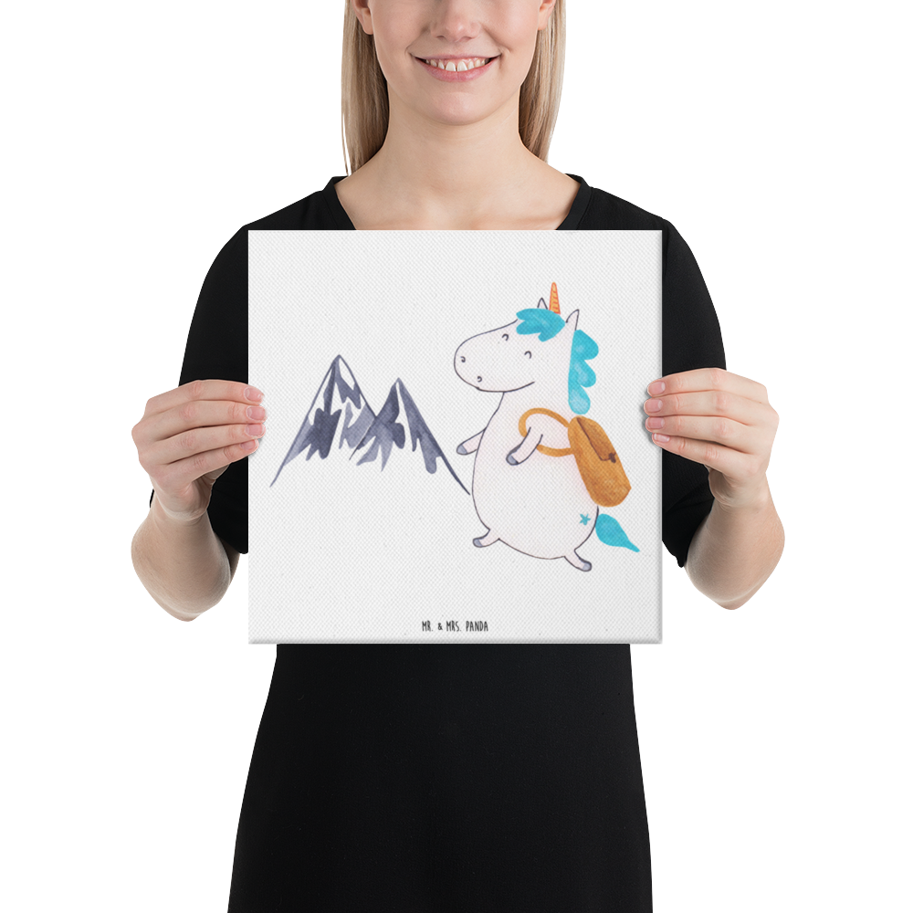 Leinwand Bild Einhorn Bergsteiger Leinwand, Bild, Kunstdruck, Wanddeko, Dekoration, Einhorn, Einhörner, Einhorn Deko, Pegasus, Unicorn, Bergsteiger, Abenteuer, Berge, Abenteurer, Weltenbummler, Weltreise, Reisen, Urlaub, Entdecker
