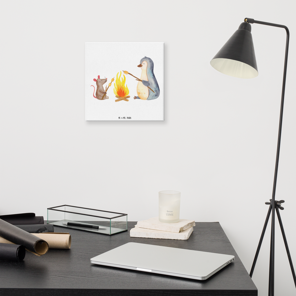 Leinwand Bild Pinguin Lagerfeuer Leinwand, Bild, Kunstdruck, Wanddeko, Dekoration, Pinguin, Maus, Pinguine, Lagerfeuer, Leben, Arbeit, Job, Motivation, Büro, Büroalltag, Lebensspruch, Lebensmotivation, Neustart, Liebe, grillen, Feuer, Marshmallows