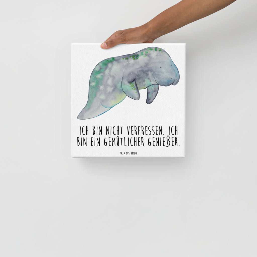 Leinwand Bild Seekuh chillt Leinwand, Bild, Kunstdruck, Wanddeko, Dekoration, Meerestiere, Meer, Urlaub, Seekuh, Seekühe, Diät, Abnehmen, Zucker, Diätwahn, Essen, Süßigkeiten