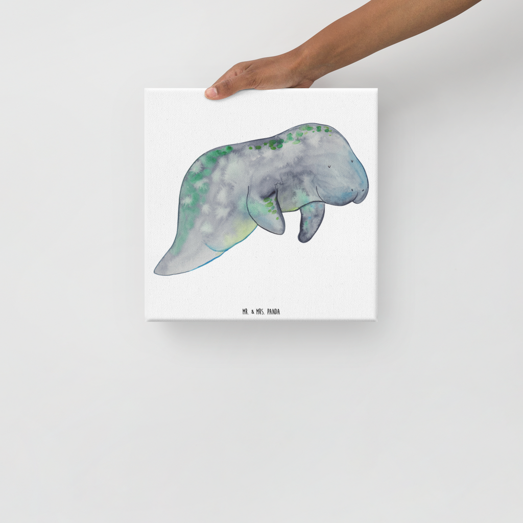 Leinwand Bild Seekuh chillt Leinwand, Bild, Kunstdruck, Wanddeko, Dekoration, Meerestiere, Meer, Urlaub, Seekuh, Seekühe, Diät, Abnehmen, Zucker, Diätwahn, Essen, Süßigkeiten