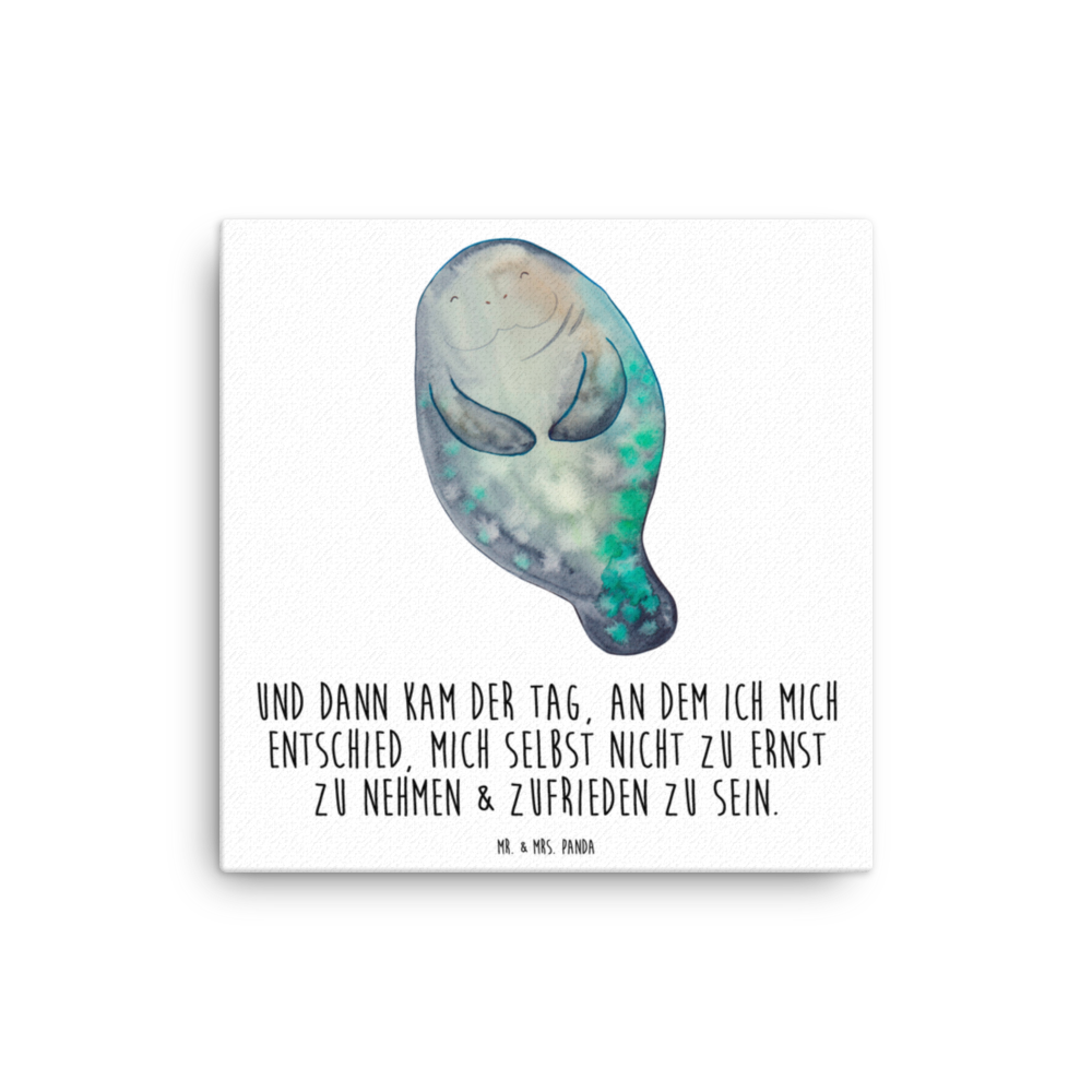 Leinwand Bild Seekuh happy Leinwand, Bild, Kunstdruck, Wanddeko, Dekoration, Meerestiere, Meer, Urlaub, Seekuh, Seekühe, Selbstliebe, Respekt, Neuanfang, Neustart, Achtsamkeit, Zufrieden, Liebeskummer, Freundin