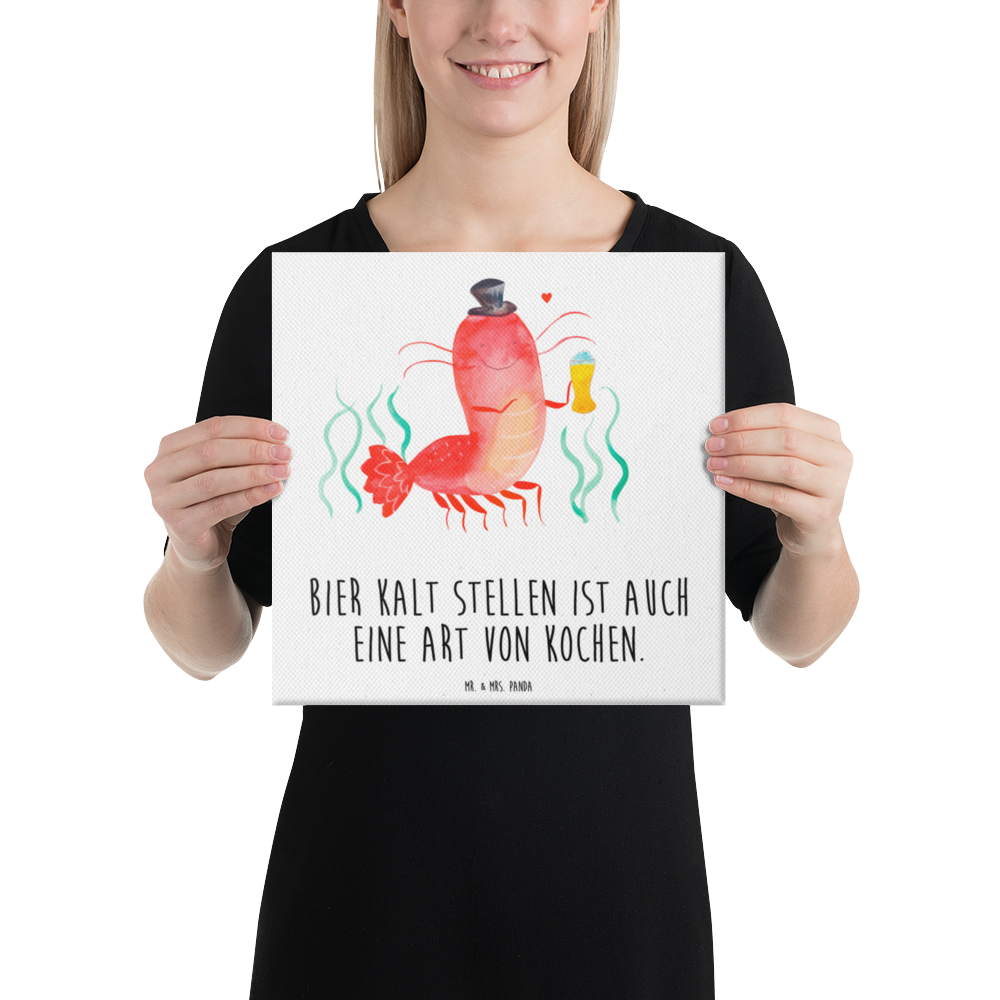 Leinwand Bild Hummer mit Weizen