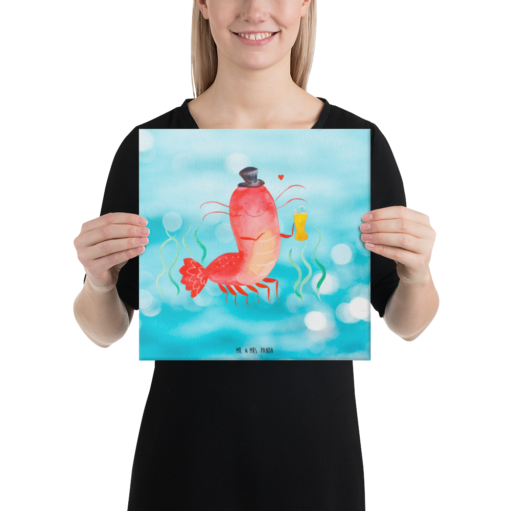 Leinwand Bild Hummer mit Weizen